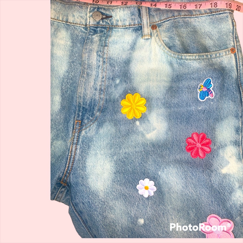 Customized Levi’s 510 Blue Denim Jeans Sz 38 (fits Women Sz 22 or XXL) - Picture 6 of 6